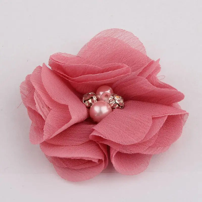 Mini fleurs artificielles en tissu mousseline de soie, 8 pièces, 2 pouces, 35 couleurs, pour Invitation de mariage, décoration de robe