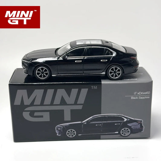 MINIGT-Voiture en alliage de saphir, modèle 802, noir i7 eDriLi50, 1:64