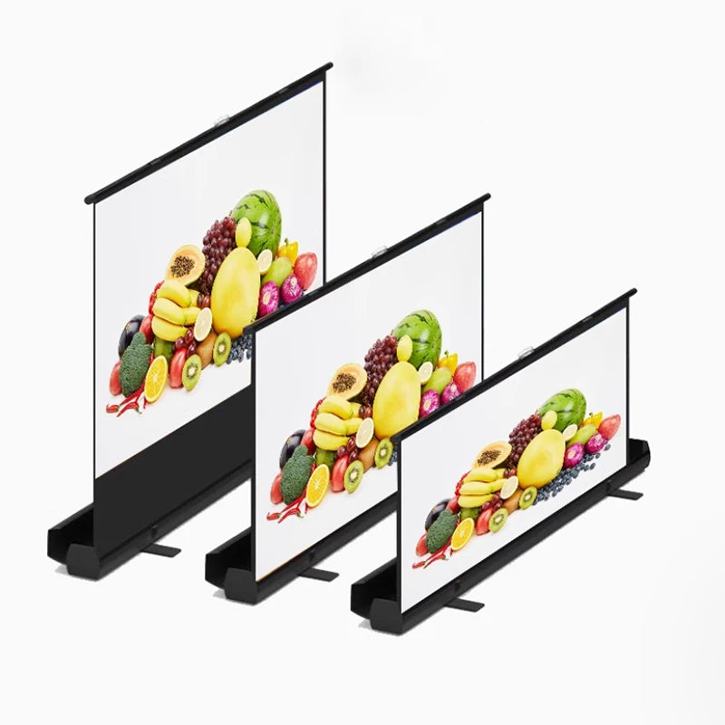 Portable Projector Screen with Stand, 60-120 Inch Projection, 16:9 Screen, 4K, 8K Display for Home Theater, Outdoor Camping, Office