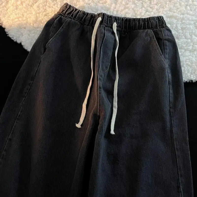 Jeans rétro à jambe droite de style Hong Kong, High Street, Jeans polyvalents, Pi Shuai, Neuf points, Marque At ChimBrand, Printemps et automne, Nouveau, 2024