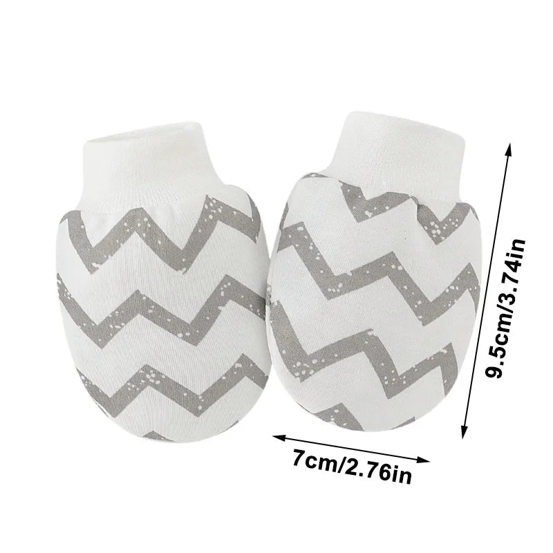 Gants de Protection pour nouveau-né, 6 paires/lot, mitaines pour bébé garçon, en coton doux, anti-rayures, imprimés de dessins animés, fournitures pour nourrissons filles