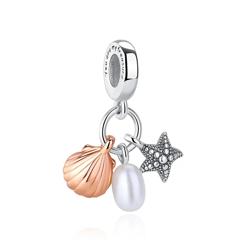 Original 925 en argent Sterling breloque perle amour chien chat patte Panda luciole pendentif breloques idéal pour bracelet colliers femmes bijoux