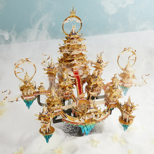 Piececool – Kits de construction de maquettes, puzzle 3D du palais Lingxiao, Kits de bricolage en métal pour adultes, jouet cadeau, décoration de la maison