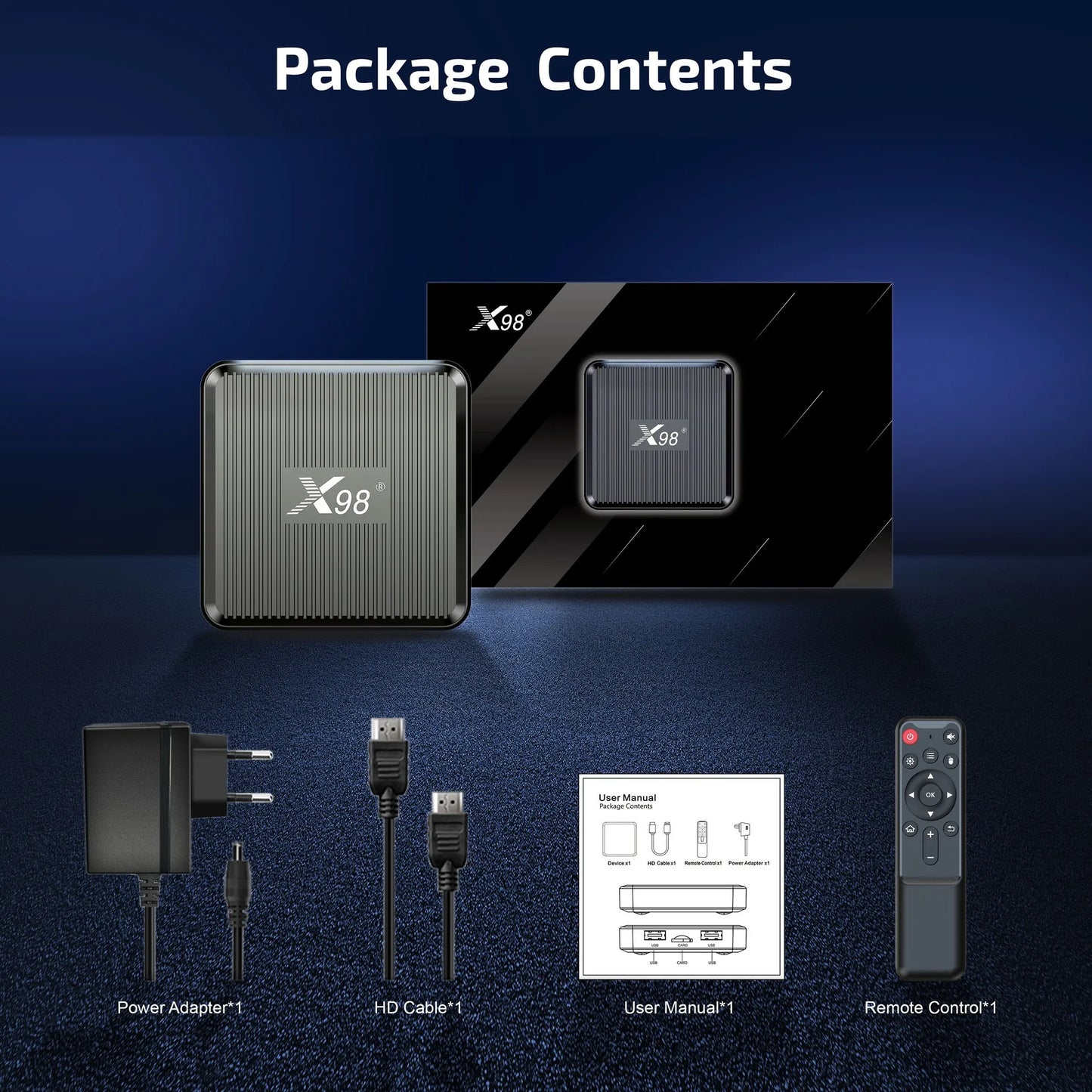 X98Q Smart TV Box AV1 Amlogic S905W2 4K HD Smart Media Player Set Top Box Android11 2.4G & 5G Dual WiFi X98Q TV Box 1+8GB 2+16GB
