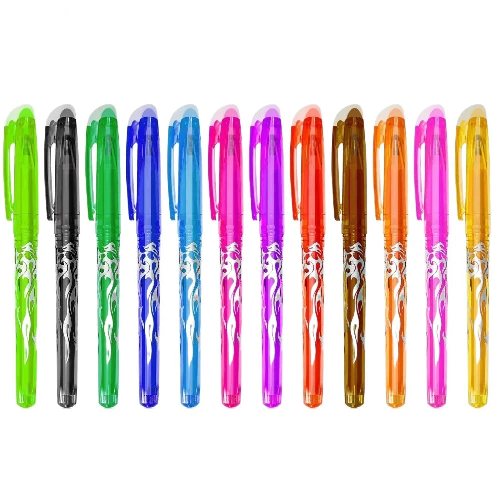 Ensemble de stylos Gel effaçables, neutre à séchage rapide, 0.7mm