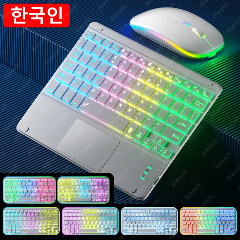 Clavier Android pour tablette rétroéclairée Rechargeable