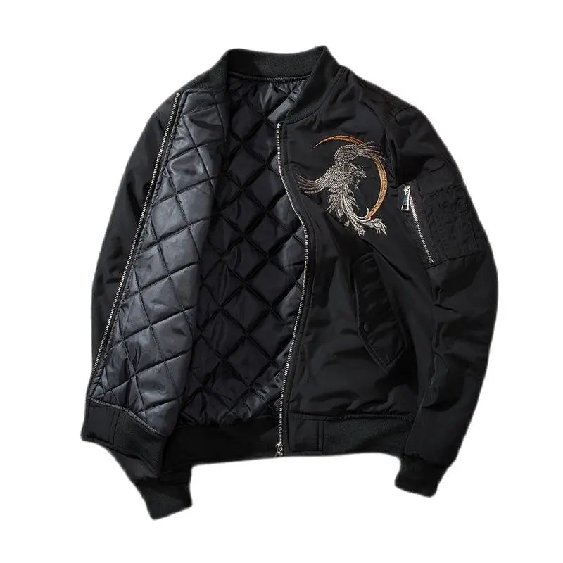 Sukajan Phoenix broderie printemps hiver Bomber veste hommes MA1 pilote manteau rembourré Baseball manteau 2024 japon Streetwear Z1