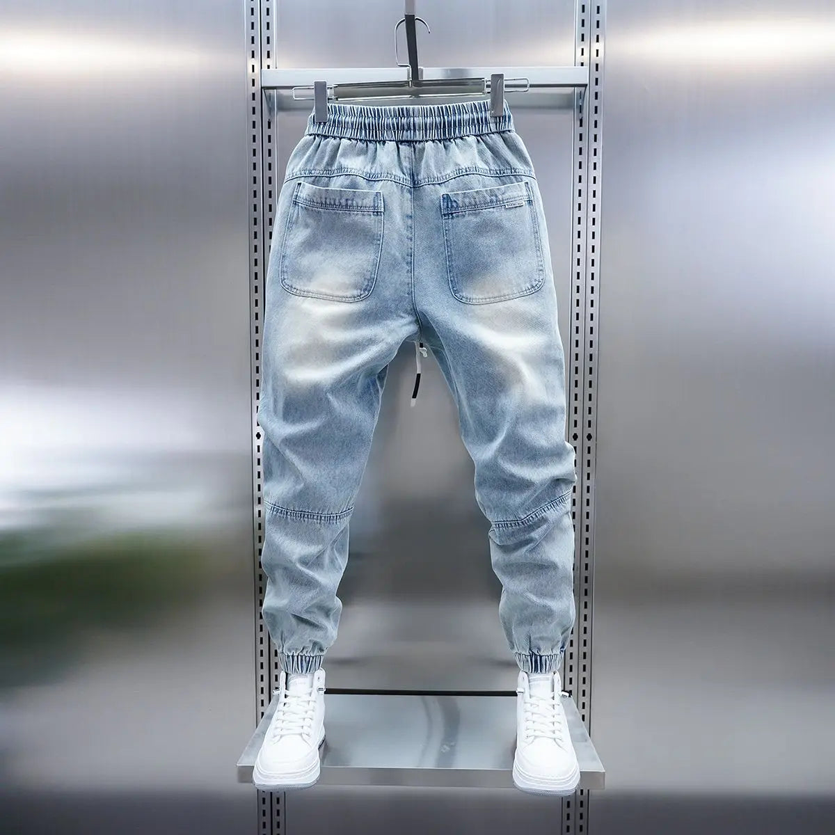 Jean sarouel à la mode pour hommes, pantalon fin décontracté d'extérieur, marque de luxe, printemps et été