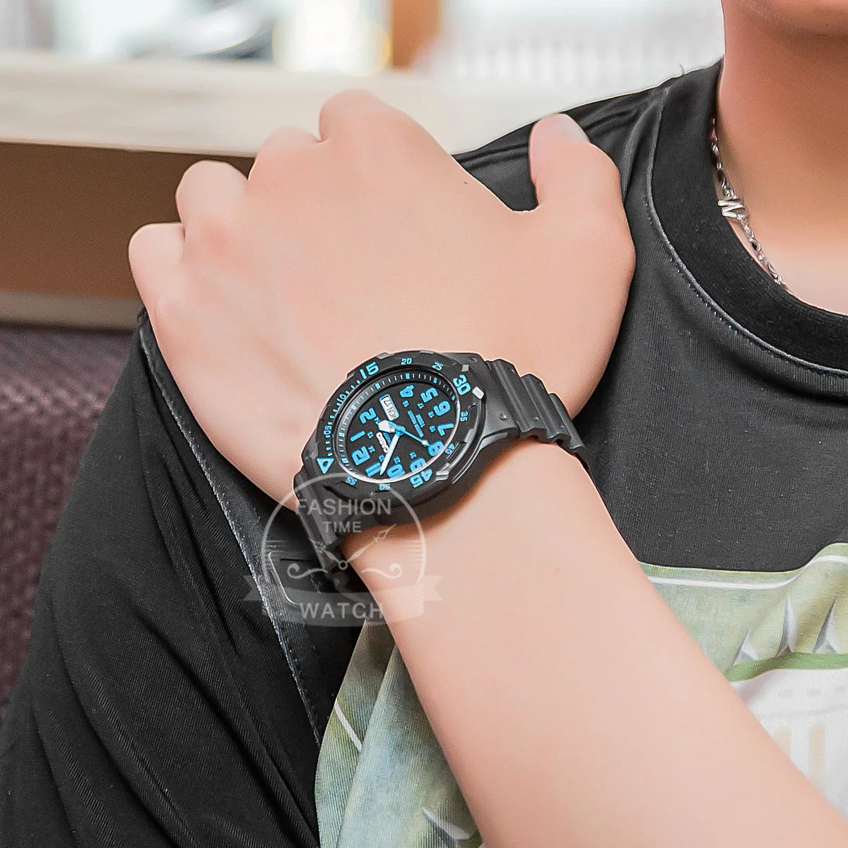 Casio montre homme montre de Plongée top marque luxe quartz 100m Étanche Lumineux