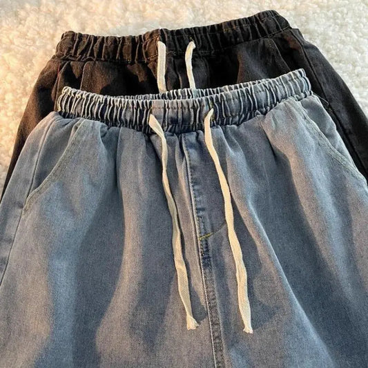 Jeans rétro à jambe droite de style Hong Kong, High Street, Jeans polyvalents, Pi Shuai, Neuf points, Marque At ChimBrand, Printemps et automne, Nouveau, 2024