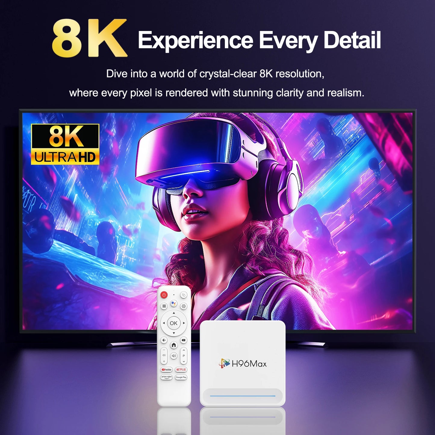 WOOPKER TV Box H96 MAX H618 PLUS 8K Android14.0 Allwinner H618 BT5.4 WiFi6 Mouse Support Media Player 4G32G 128G Set Top Box