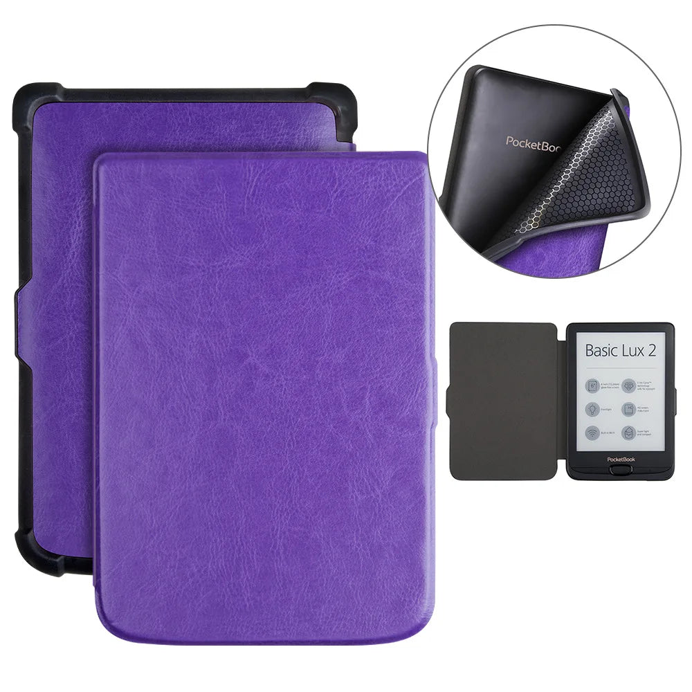 Étui en cuir pour Pocketbook Touch Lux 5 4 HD