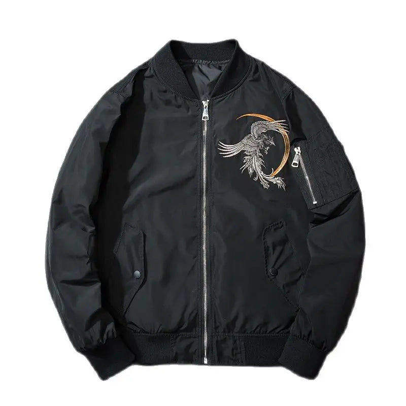 Sukajan Phoenix broderie printemps hiver Bomber veste hommes MA1 pilote manteau rembourré Baseball manteau 2024 japon Streetwear Z1