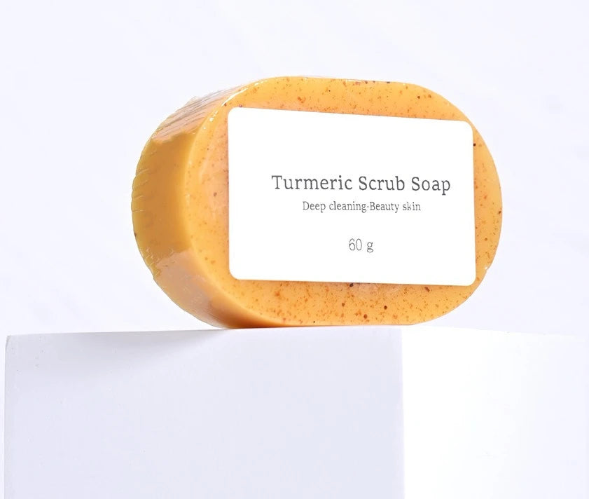 Savon de gommage kojique au curcuma naturel, savon de bain nettoyant, contrôle de l'huile et blanchiment, savons au curcuma kojique pour le visage, le bain et le corps