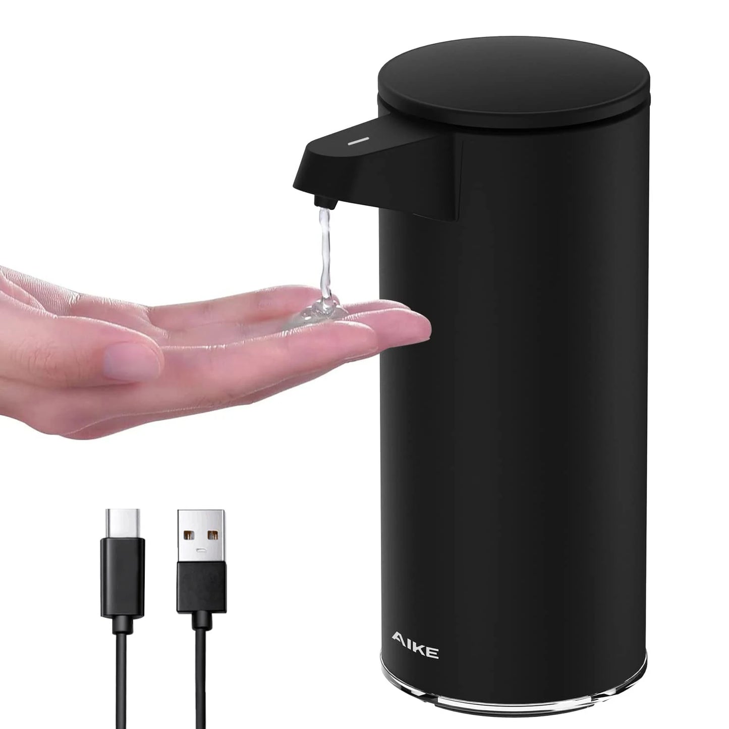 AIKE – distributeur automatique de détergent de cuisine, en acier inoxydable Durable, Rechargeable par USB, intelligent, pompe à savon liquide électrique