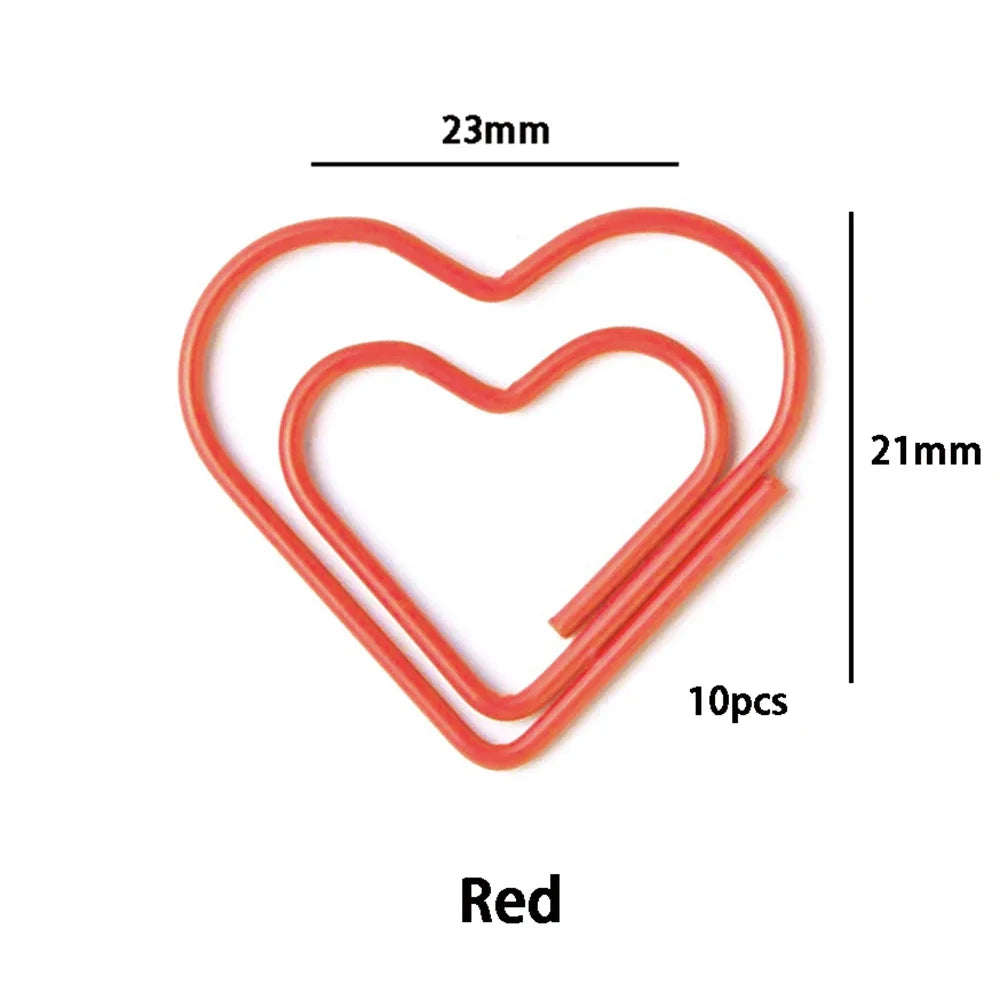 Trombones ajourés colorés, marque-page, cadeaux pour étudiants, fournitures scolaires et de bureau, 10 pièces