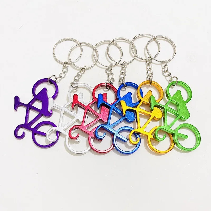 Porte-clés de vélo en métal, couleurs mélangées, ouvre-bouteille de vin et de bière, outil de bar, porte-clés EquiBike, 120 pièces