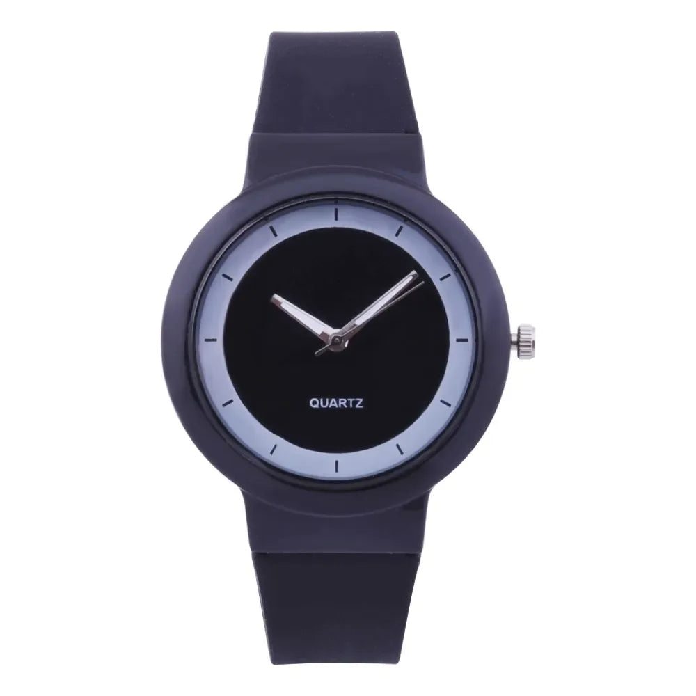 Montre-bracelet à quartz analogique pour femme, montres blanches, bracelet en silicone,
