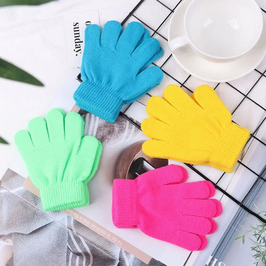 Gants extensibles simples et solides pour enfant, mitaines chaudes pour garçon et fille de 5 à 10 ans, collection automne et hiver