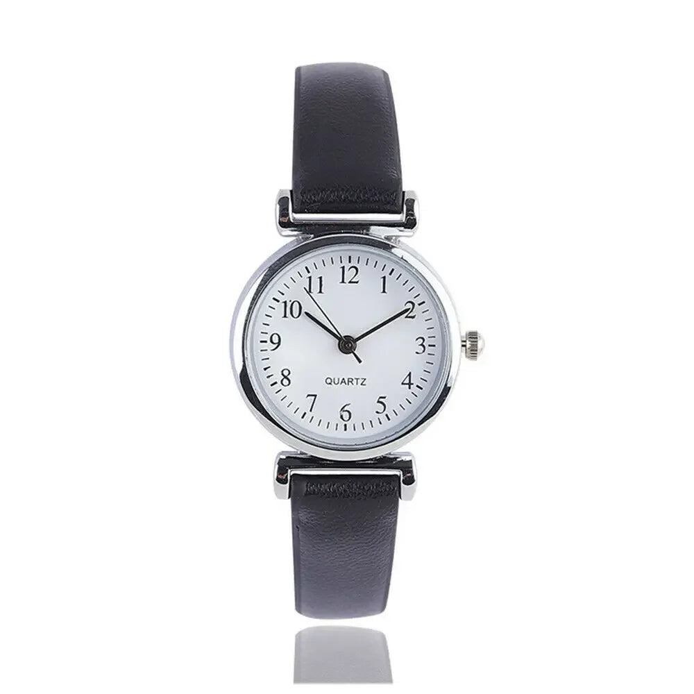 Femmes montres Vintage petit cadran montre bracelet en cuir doux décontracté dames Quartz horloge montres