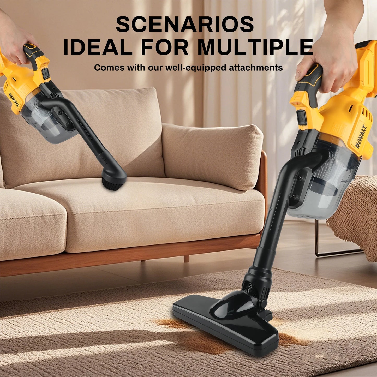 DEWALT 5 en 1 aspirateur sans fil Portable 400W aspirateur électrique à main sec pour tapis de sol voiture pour batterie DeWalt