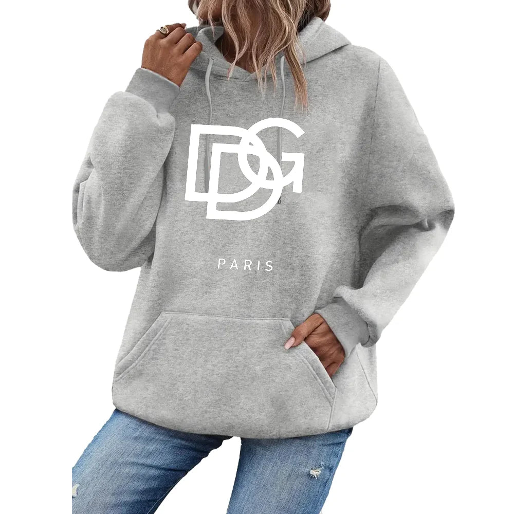 Sweat à capuche imprimé pour femmes, vêtements décontractés, mode, manches longues, pull à capuche, personnalité