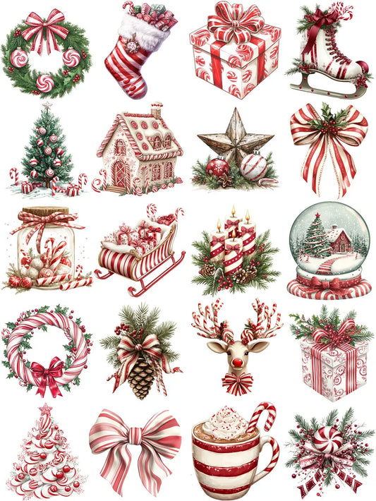 Autocollants d'objets de noël, artisanat et Scrapbooking, autocollants décoratifs pour livre de jouets pour enfants, papeterie de bricolage