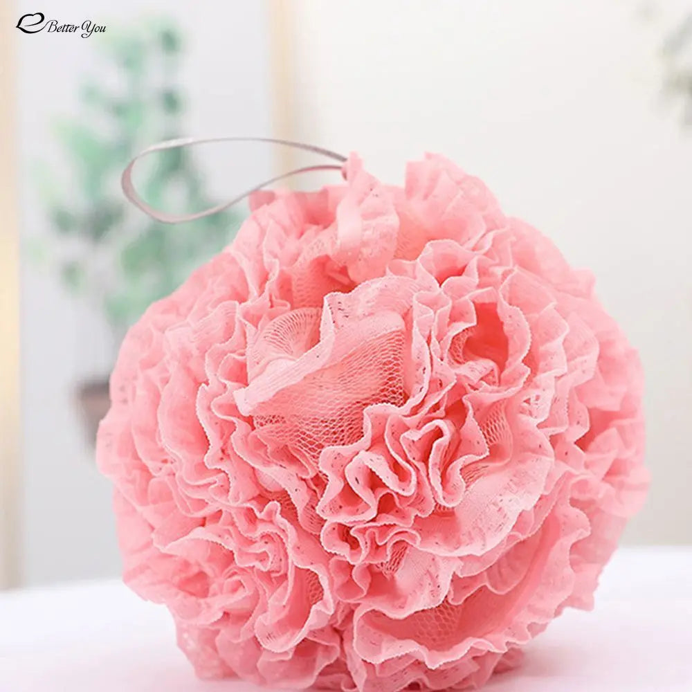 Éponge Loofah pour bain-douche, grande taille, Pouf, épurateur de corps, serviette à frotter, lavage moussant, boule de bain, éponge en maille