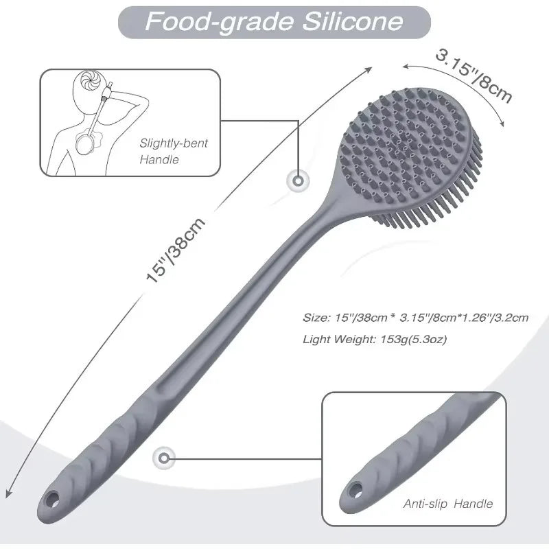 2025 bain doux dos épurateur brosse bain douche éponge brosse à récurer avec poignée fournitures de bain exfoliant gommage peau masseur