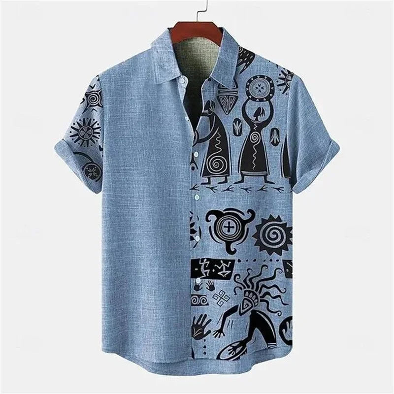 Chemise à manches courtes pour hommes, motif Design de mode printemps/été 2021, chemise imprimée numérique HD en 3D, mode jeunesse