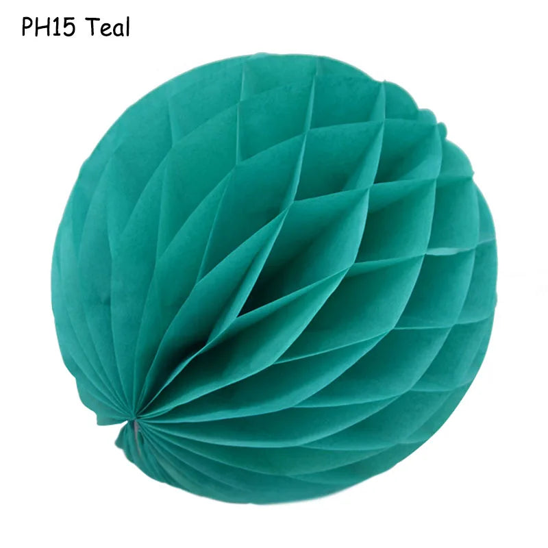 Boule décorative en papier nid d'abeille, 5 pièces/lot, 10/15cm, fleur Pastel, décoration de fête d'anniversaire pour mariage, enfant, fournitures de réception-cadeau pour bébé 8Z