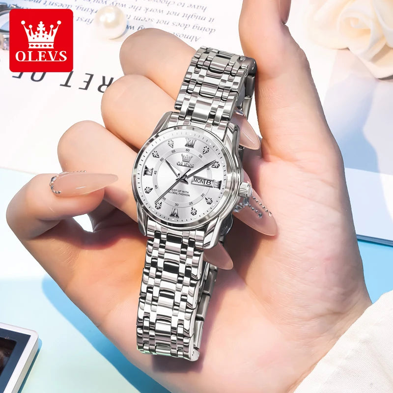 OLEVS 5513X montre pour femme montre à Quartz originale étanche lumineux jour Date montres parfumé