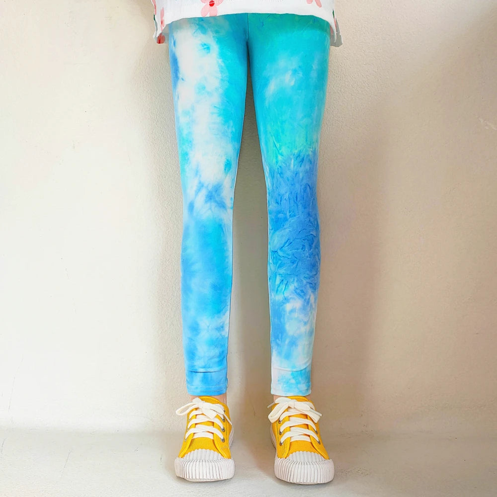 Leggings doux pour filles, pantalons pour enfants, imprimé de fleurs, slim, élastique, crayon