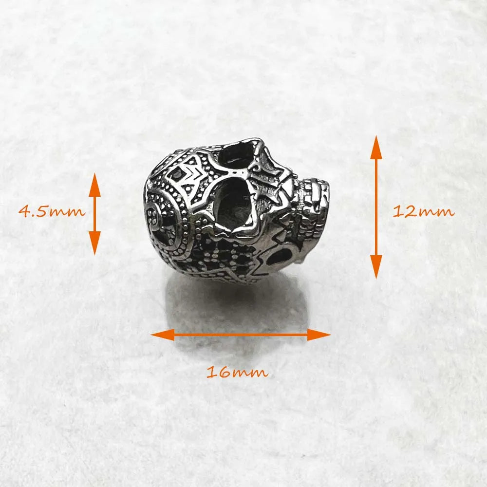 Perles crâne noir roi été nouveau 925 en argent Sterling Punk charme bijoux accessoires cadeau pour femmes et hommes