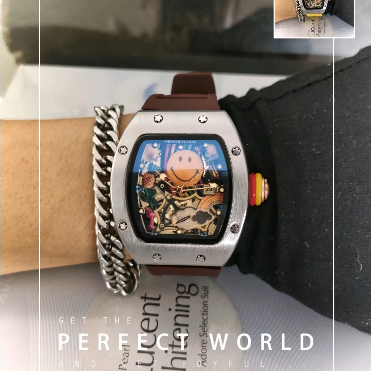 Nouvelle mode d'affaires en Relief tridimensionnel lumineux Cool Quartz hommes montres personnalité montre de luxe horloge AAA hommes montre