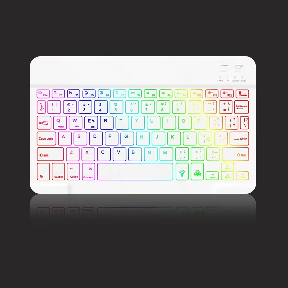 Rétro-éclairage Bluetooth clavier souris rvb clavier sans fil rétro-éclairé clavier anglais Rechargeable pour IOS Android Windows iPad
