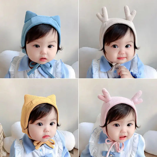 Mignon chat oreille bébé chapeau automne hiver doux bébé garçon fille casquette oreille couleur unie Protection chapeaux nouveau-né Bonnet Bonnet Enfant