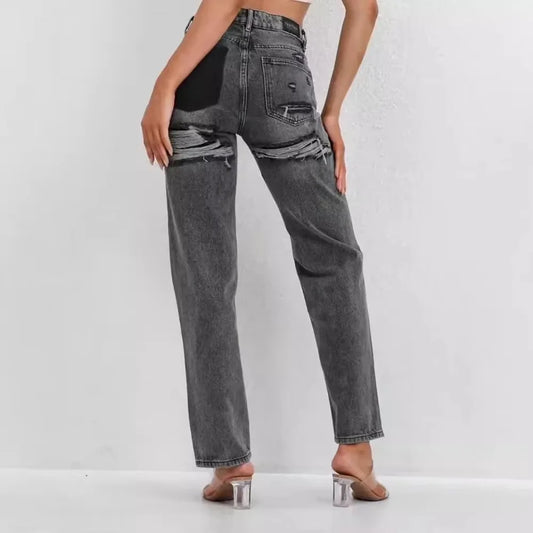 Fjadt-Pantalon droit long pour femme, pantalon à jambe large pour femme, braguette zippée solide, rue sauvage, trajet domicile-travail, nouveau