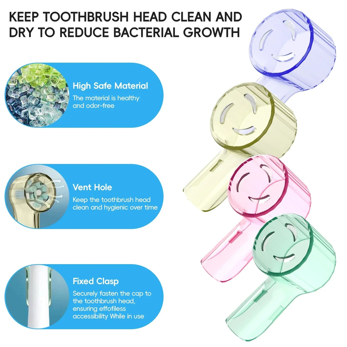 MOONBIFFY Couvercles anti-poussière pour brosse à dents