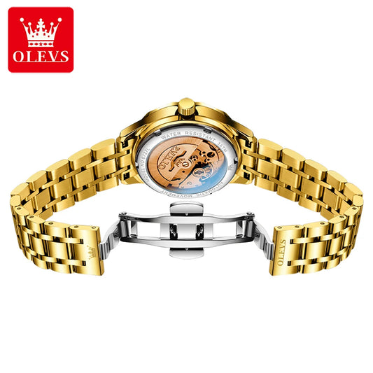 OLEVS 6727 montres mécaniques automatiques Simple polyvalent 30m étanche