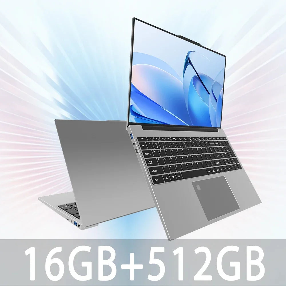 Ordinateur portable 15.6 "Intel Celeron i7-6500 ordinateur portable gamer 32 Go de RAM 2 To SSD Office Study PC ordinateur Windows 11 résolution 1920*1080