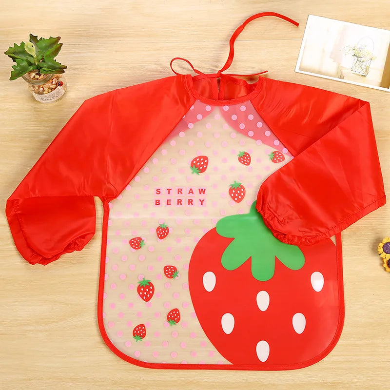 Bavoirs imperméables à manches longues pour bébé, mignon, tablier d'alimentation pour enfants, bavoir, peinture de rots, dessin, vêtements doux pour tout-petits, Bandana