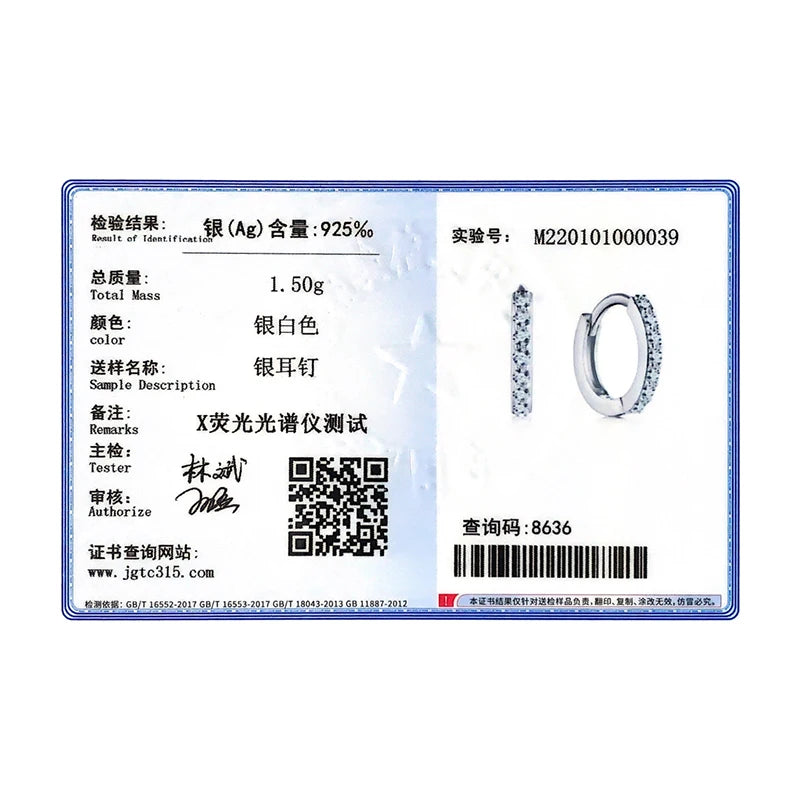 Petite boucle d'oreille créole en argent Sterling 925, 5 cristaux autrichien, éléments AAA ZC, boucles d'oreilles élégantes