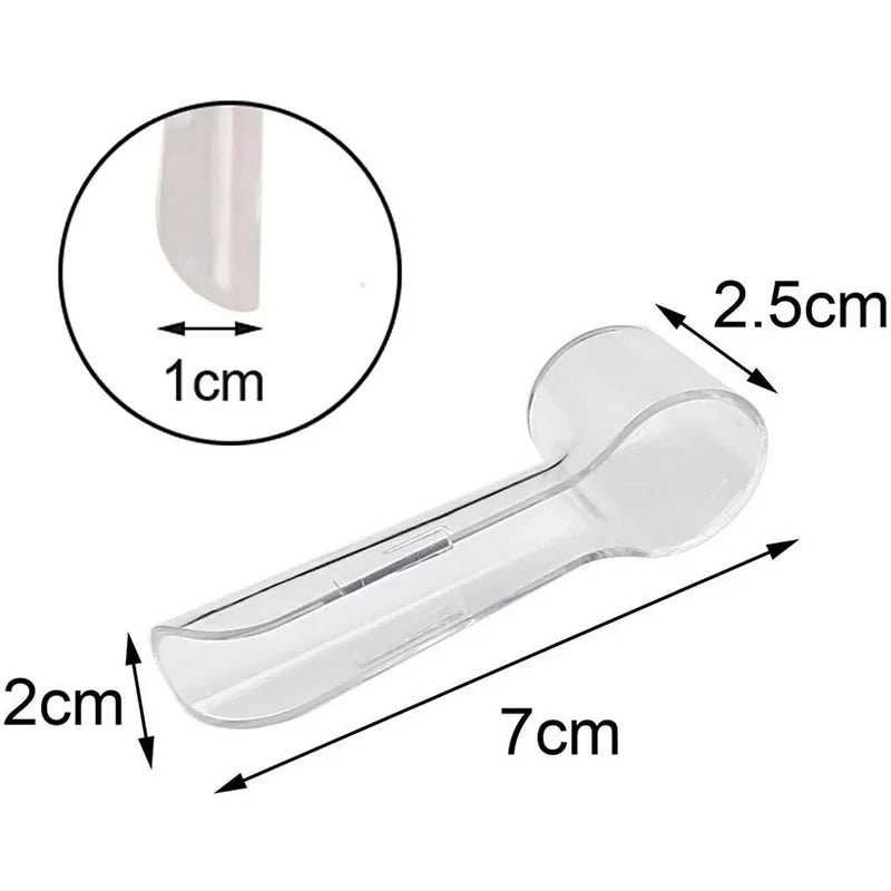 8 PIECES CAPUCHON DE BROSSE A DENT ORAL B TRANSPARENTES