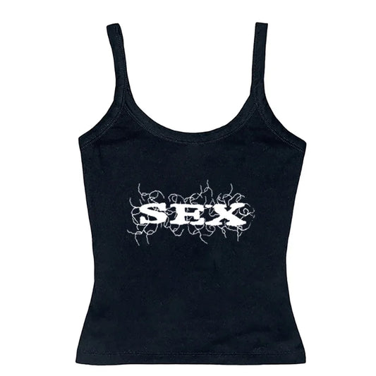 Haut court vintage à imprimé graphique esthétique, mode grunge gothique, haut précieux Y2k, streetwear, hip hop décontracté, slim, glaEMO