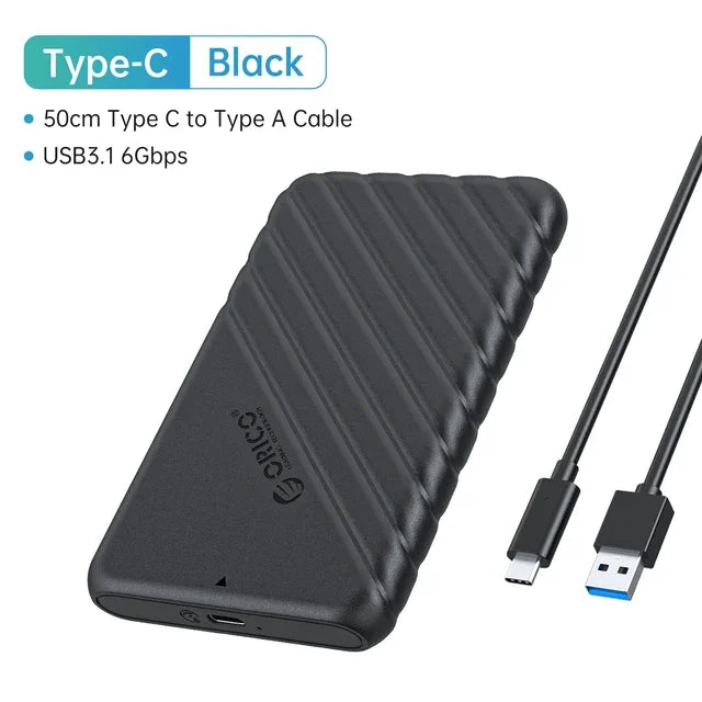 ORICO-Boîtier de disque dur SATA vers USB 2.5, adaptateur pour ordinateur portable, 5 6Gbps HDD SSD, prise en charge UASP, 3.0