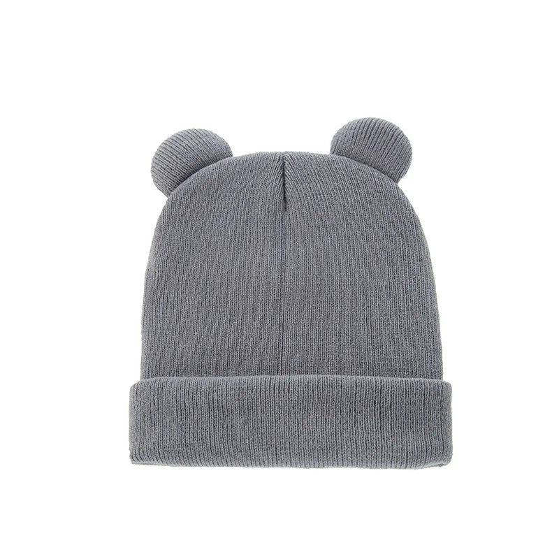 Bonnet en laine pour enfants, bonnet au crochet pour enfants, bonnet Skullies pour enfants, document solide pour fille et garçon, mignon et chaud, hiver, 1 à 4 ans