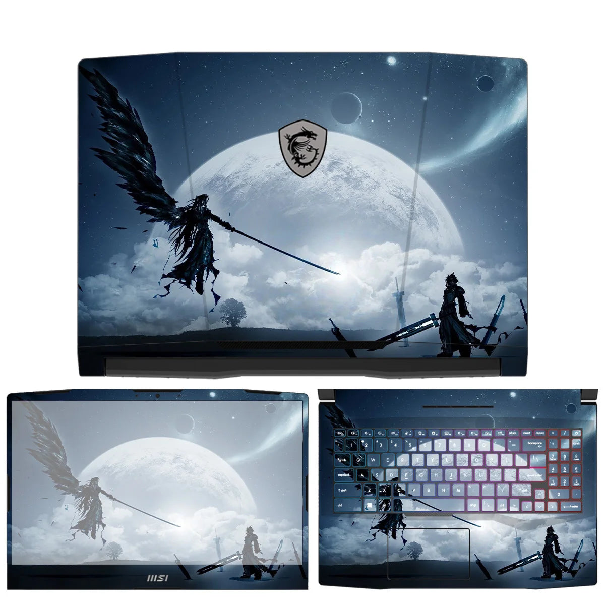 Autocollant en vinyle pour MSI Modern 14 Pulse 15 B13V Stealth 14 Studio Katana 15 Crosshair 15 furtif 15m Prestige 14 15