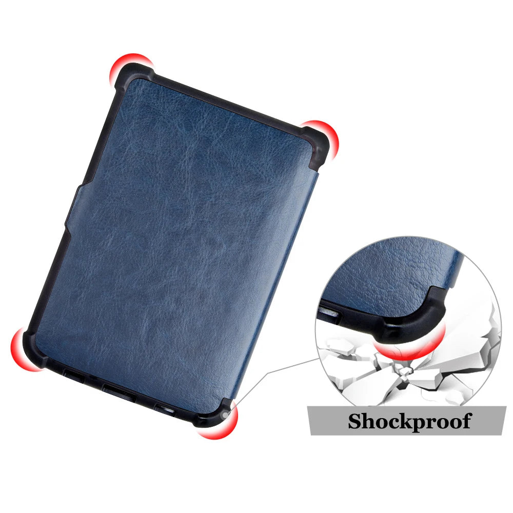 Étui en cuir pour Pocketbook Touch Lux 5 4 HD
