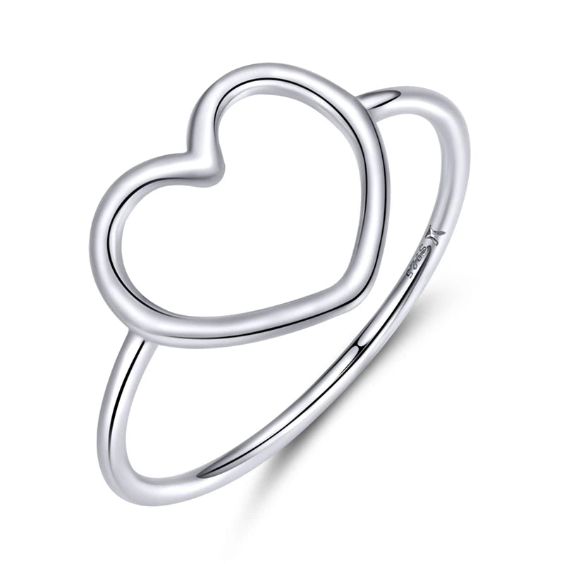 WOSTU-Bague empilable en argent regardé 100% pour femme, bijoux à la mode, cadeau original, souhait scintillant, chaud, 925, XCH7649